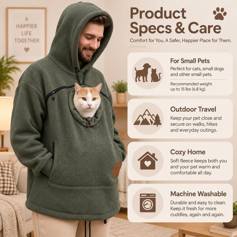 Krebba™ CozyPaws Pet Pouch Hoodie